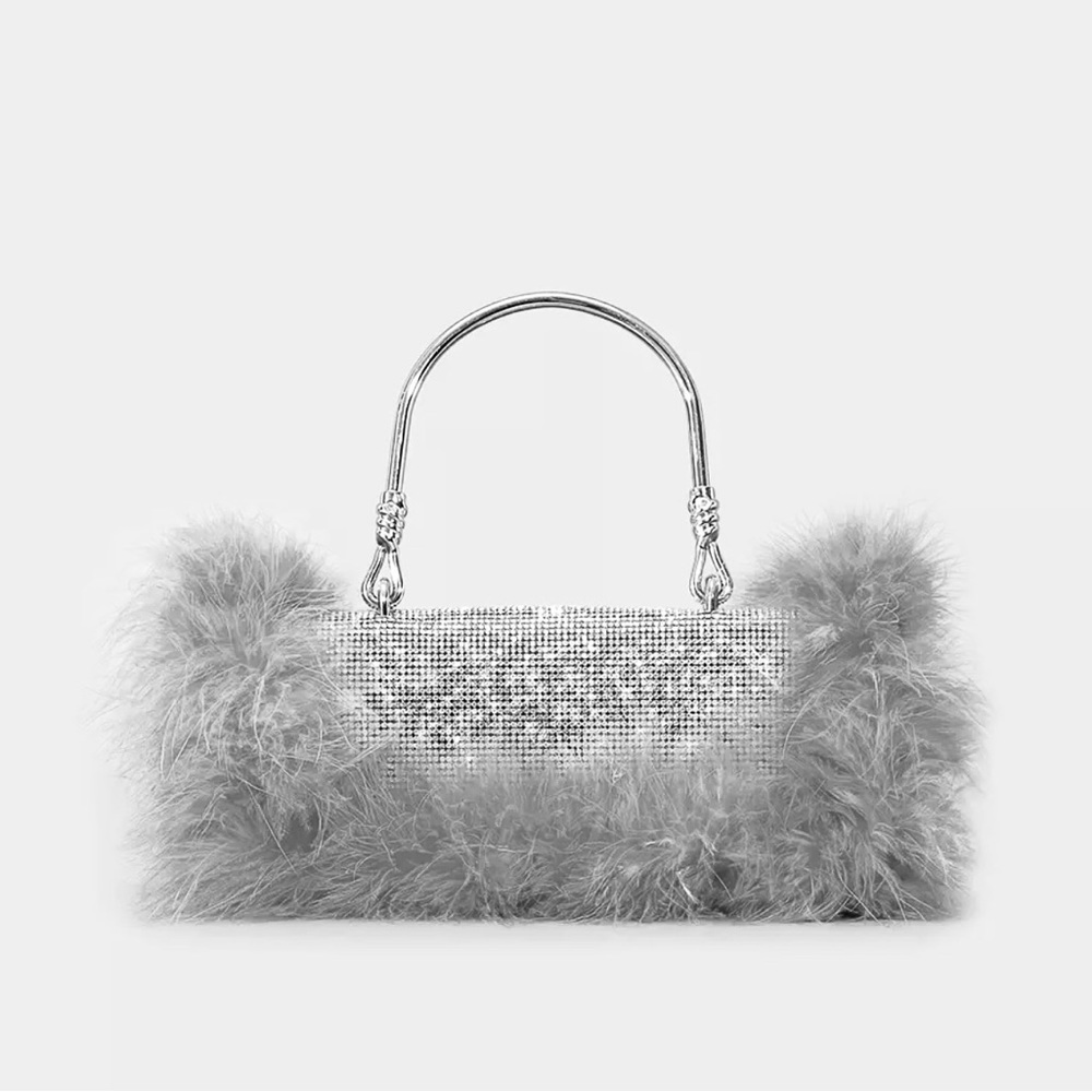Feather Embellished Handbag
